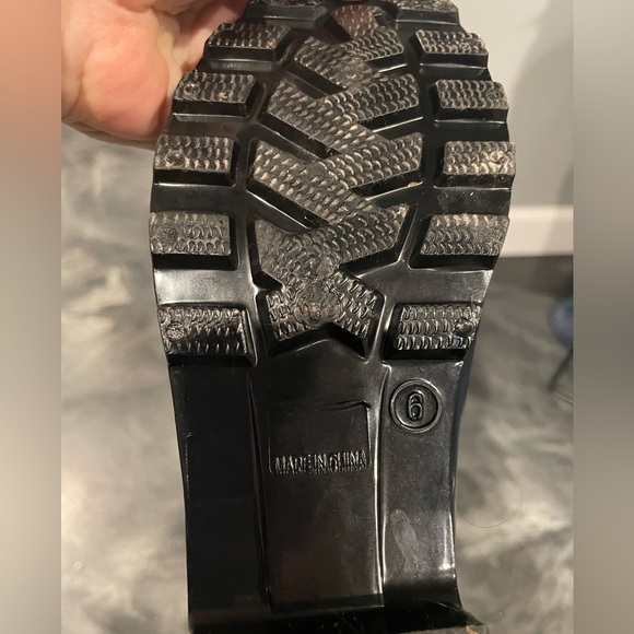 Time and Tru Rubber Boots Women’s Size 6 Black Neoprene Water Resistant Tall - Picture 4 of 4